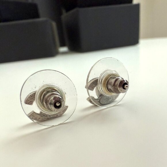 Chanel Crystal CC Studs (Silver) - Picture 7 of 9
